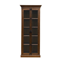 (Factory second)French Provincial Casement Double Door Glass Display Cabinet Bookcase