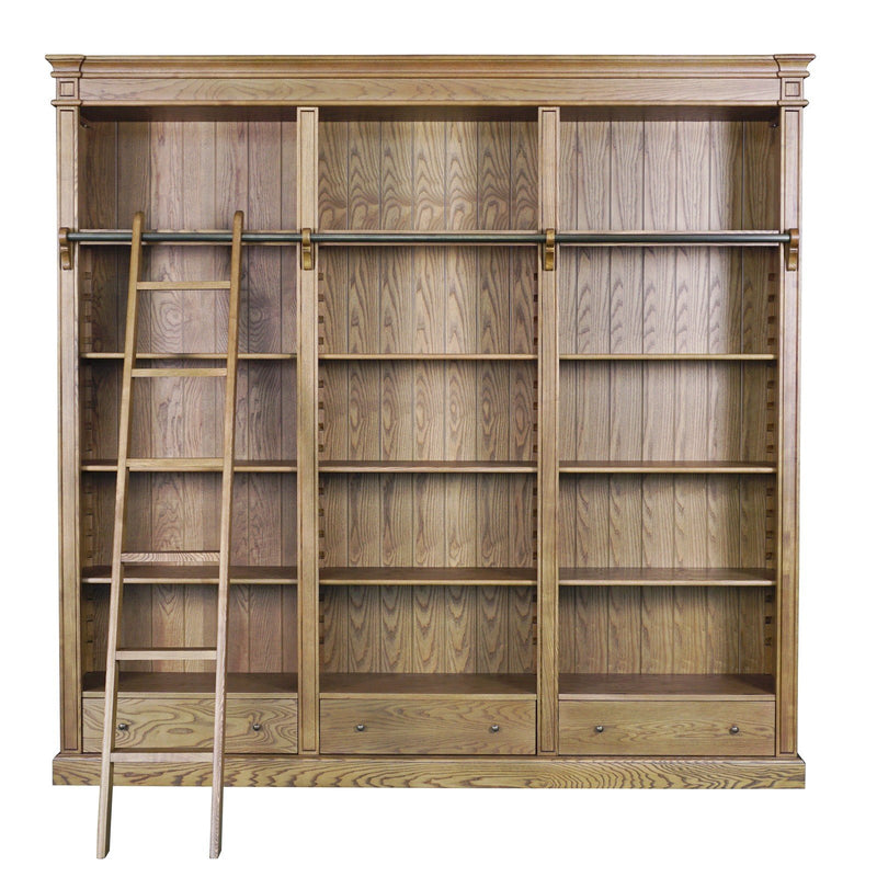 Hamptons Halifax Open Library Bookcase with Ladder