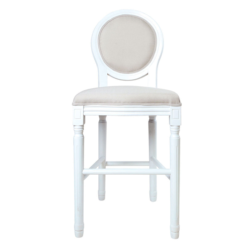 French Provincial Louis Bar Stool White