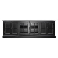 French Provincial Rustic Charm Glass-Door TV Entertainment Unit