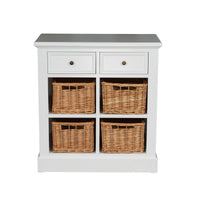 Hamptons Coastal 4 Basket Buffet Sideboard Cabinet