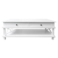 Hamptons Coastal Beach 4 Drawers Side Cross Coffee Table