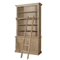 Hamptons Halifax Open Extendable Bookcase with Ladder 250-368cm