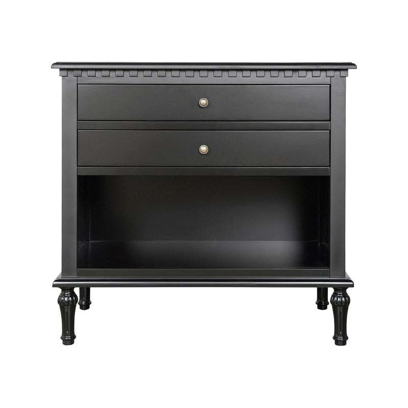 Hamptons Halifax Two Drawers Bedside Table