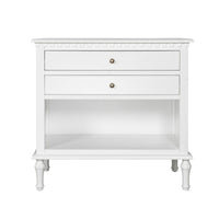 Hamptons Halifax Two Drawers Bedside Table