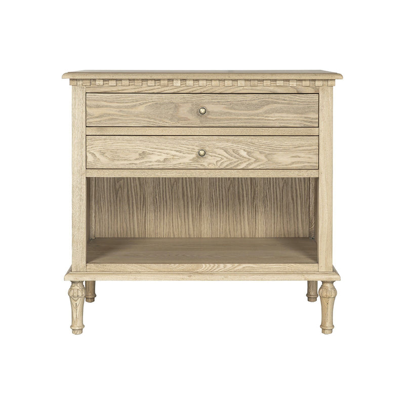 Hamptons Halifax Two Drawers Bedside Table