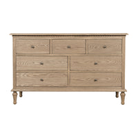 Hamptons Heritage 7 -Drawer Tallboy Dresser with Classic Turned Legs and Dentil Molding Design