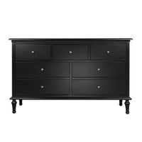 Hamptons Heritage 7 -Drawer Tallboy Dresser with Classic Turned Legs and Dentil Molding Design