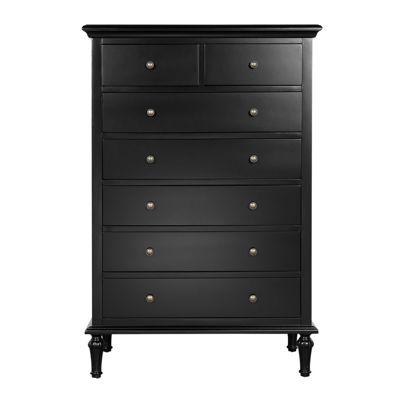 Hamptons Heritage / Providence  7 -Drawer Tallboy Dresser with Classic Turned Legs
