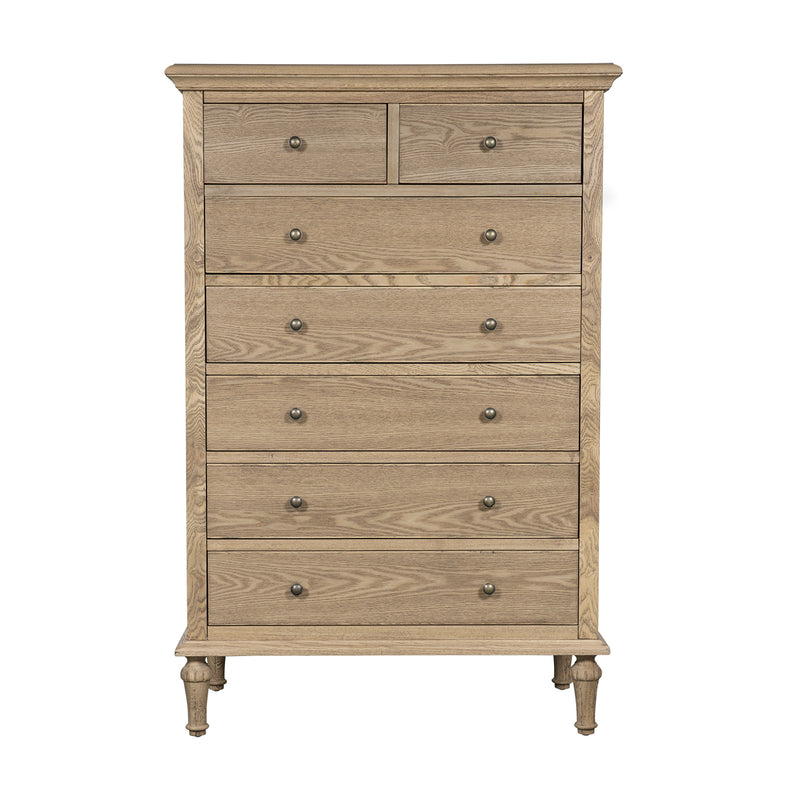 Hamptons Heritage / Providence  7 -Drawer Tallboy Dresser with Classic Turned Legs