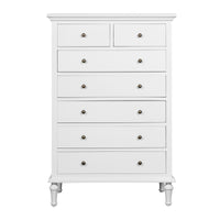 Hamptons Heritage / Providence  7 -Drawer Tallboy Dresser with Classic Turned Legs