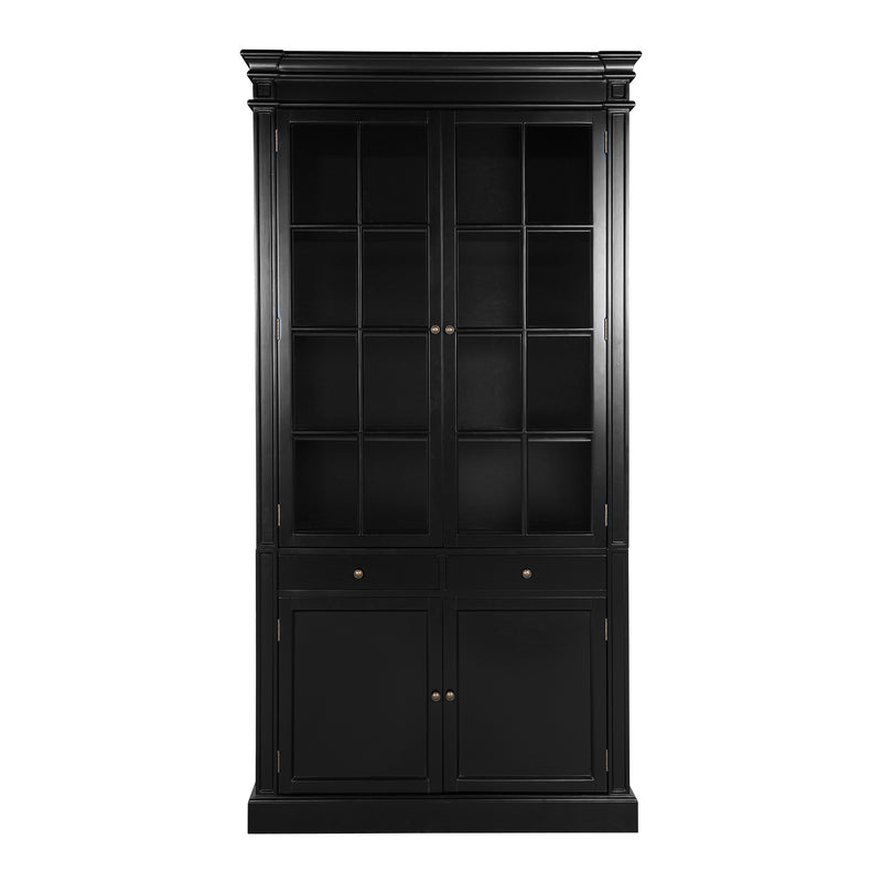 Hamptons Coastal 2 Glass Door Display Cabinet Bookcase