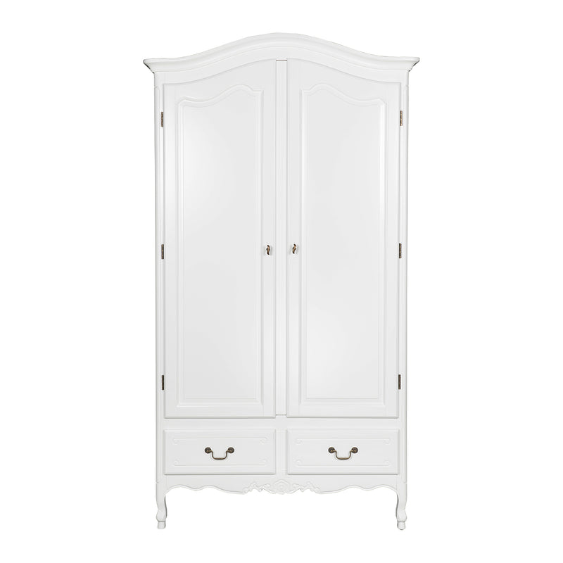 French Provincial Louis 2 Drawer Wardrobe