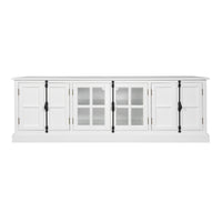 French Provincial Rustic Charm Glass-Door TV Entertainment Unit