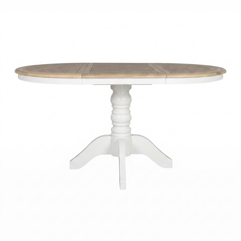 French Provincial Louis Extendable Round Dining Table