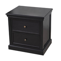 Hamptons Coastal Seaside 2 Drawer Bedside Table(Upgraded Height)