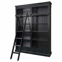 Hamptons Halifax Open Library Bookcase with Ladder 170cm