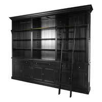 Hamptons Halifax 3 Bay Buffet and Hutch Bookcase with Ladder