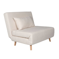 Contemporary Modern Siesta 1.5 Seater Versatile linen Lounge Sofa Bed