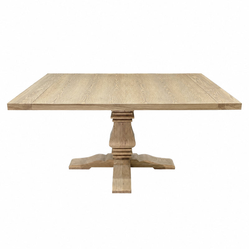 French Provincial Chateau Pedestal Square Dining Table