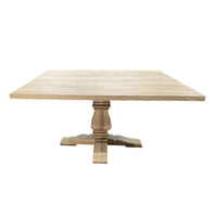 French Provincial Chateau Pedestal Square Dining Table