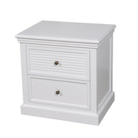 Hamptons Coastal Seaside 2 Drawer Bedside Table