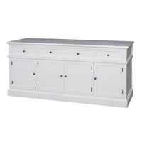 Hamptons Coastal Seaside Louvre Door Sideboard Buffet