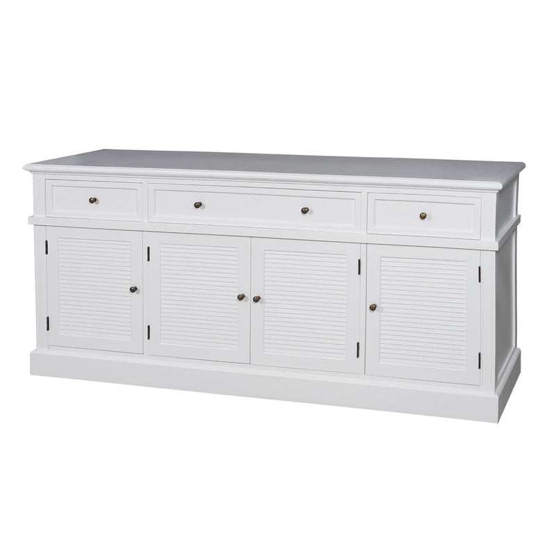 Hamptons Coastal Seaside Louvre Door Sideboard Buffet