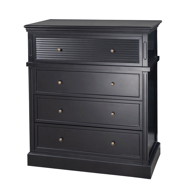 Hamptons Coastal Seaside 4 Drawer Chest Tallboy Cabinet