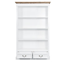 Hamptons Sorrento 2 Drawer Open Library Bookcase