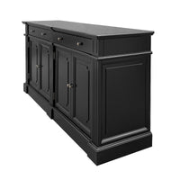 Harbourline Classic Hamptons Panelled Sideboard Buffet & Console Cabinet with 4 Doors & 2 Drawers