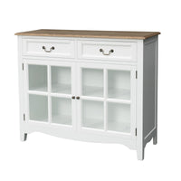 Hamptons Sorrento 2 Glass Door Small Sideboard Buffet