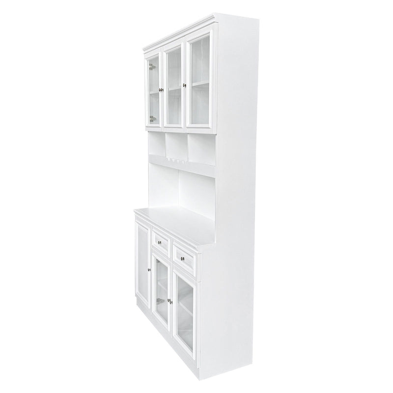 Hamptons Halifax Kitchen Pantry Glass Display Buffet and Wine Cabinet