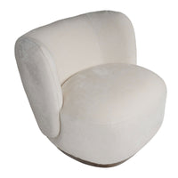 Cozy Modern Tulip Blossom Swivel Upholstered Accent Chair