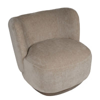 Cozy Modern Tulip Blossom Swivel Upholstered Accent Chair