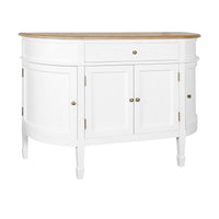 Hamptons Coastal Curve Sideboard Buffet & Ash Top Console Cabinet