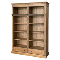 Hamptons Halifax Open Library Bookcase with Ladder 170cm