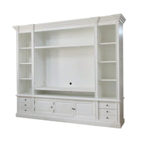 Hamptons Coastal TV Entertainment Wall Unit Cabinet