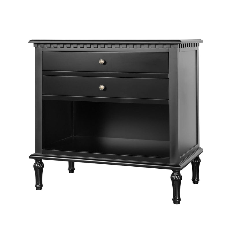 Hamptons Halifax Two Drawers Bedside Table