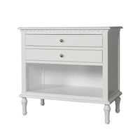 Hamptons Halifax Two Drawers Bedside Table