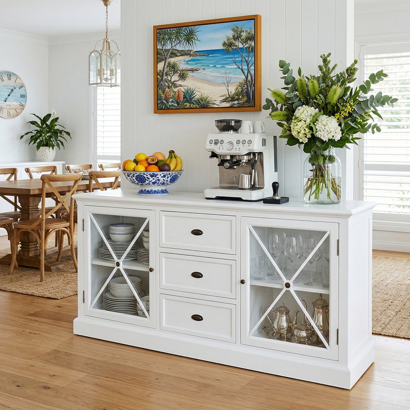 Hamptons Halifax Criss Cross Sideboard Buffet