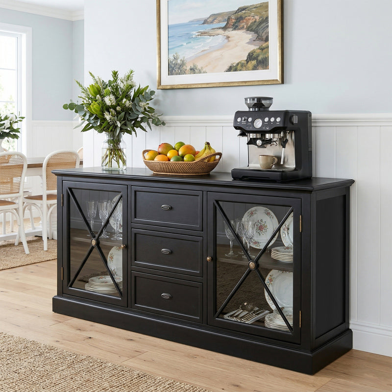 Hamptons Halifax Criss Cross Sideboard Buffet
