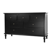 Hamptons Heritage 7 -Drawer Tallboy Dresser with Classic Turned Legs and Dentil Molding Design