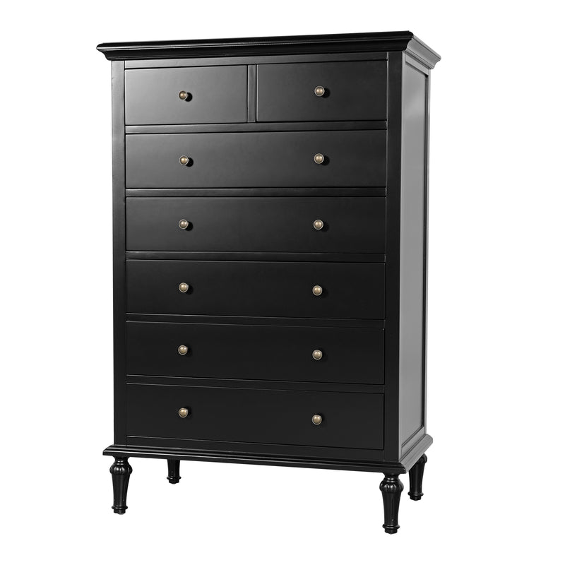 Hamptons Heritage / Providence  7 -Drawer Tallboy Dresser with Classic Turned Legs