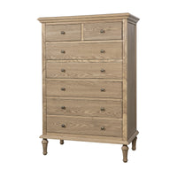 Hamptons Heritage / Providence  7 -Drawer Tallboy Dresser with Classic Turned Legs