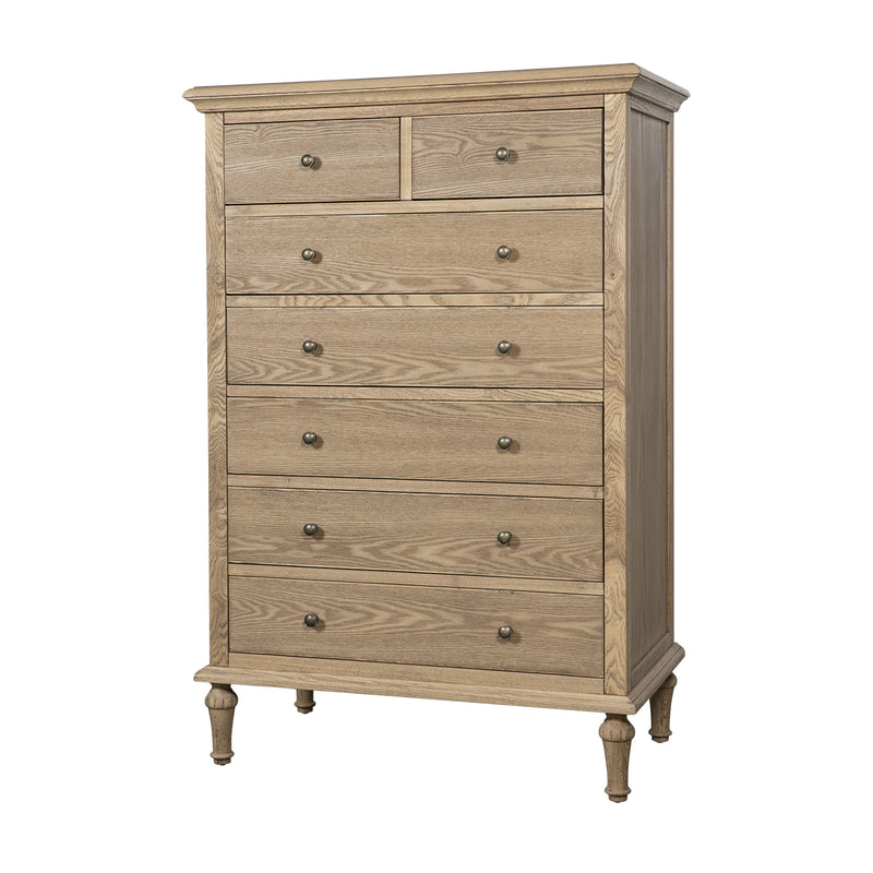 Hamptons Heritage / Providence  7 -Drawer Tallboy Dresser with Classic Turned Legs