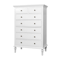 Hamptons Heritage / Providence  7 -Drawer Tallboy Dresser with Classic Turned Legs