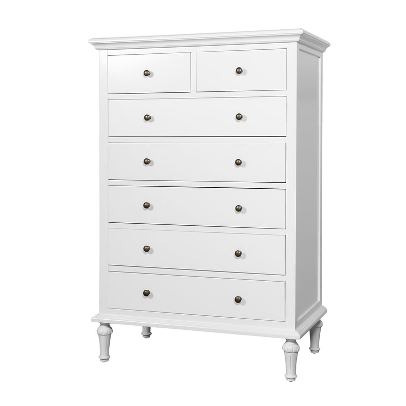 Hamptons Heritage / Providence  7 -Drawer Tallboy Dresser with Classic Turned Legs