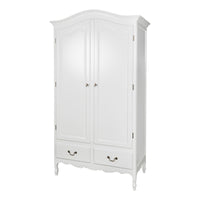 French Provincial Louis 2 Drawer Wardrobe