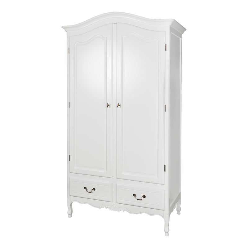 French Provincial Louis 2 Drawer Wardrobe